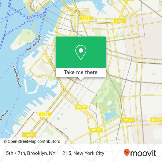 Mapa de 5th / 7th, Brooklyn, NY 11215