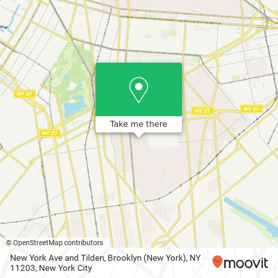 Mapa de New York Ave and Tilden, Brooklyn (New York), NY 11203