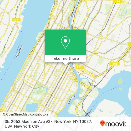 Mapa de 3k, 2063 Madison Ave #3k, New York, NY 10037, USA