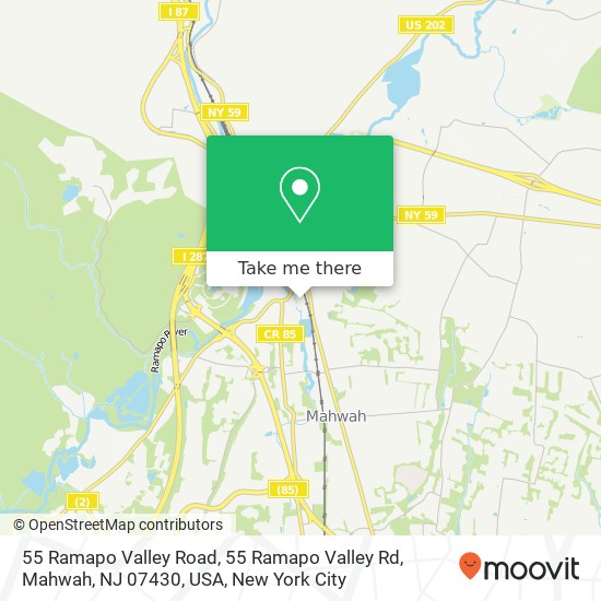 55 Ramapo Valley Road, 55 Ramapo Valley Rd, Mahwah, NJ 07430, USA map