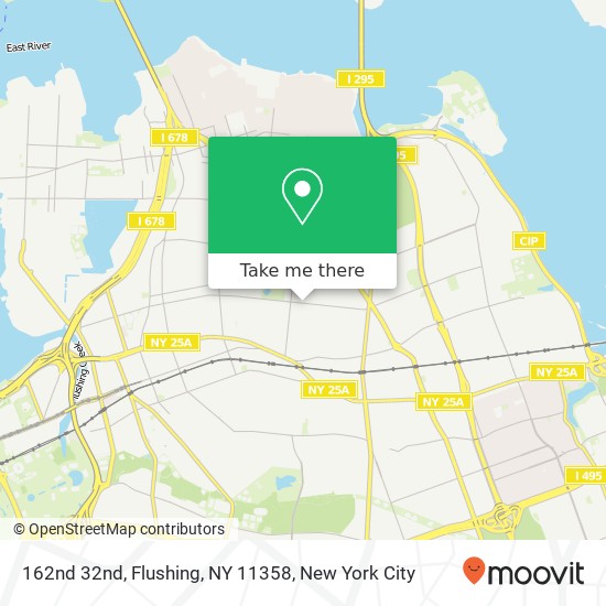 Mapa de 162nd 32nd, Flushing, NY 11358