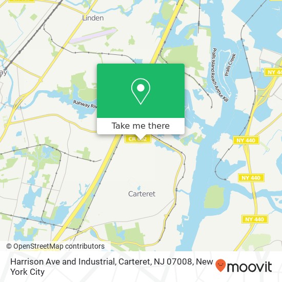 Mapa de Harrison Ave and Industrial, Carteret, NJ 07008