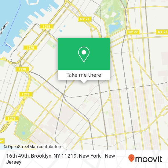 16th 49th, Brooklyn, NY 11219 map
