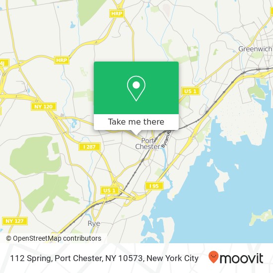 Mapa de 112 Spring, Port Chester, NY 10573