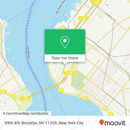 89th 4th, Brooklyn, NY 11209 map