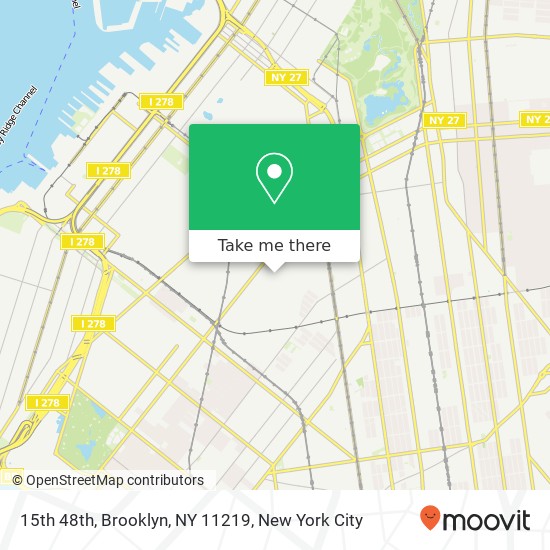 Mapa de 15th 48th, Brooklyn, NY 11219