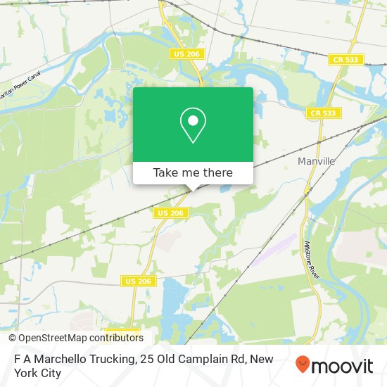 F A Marchello Trucking, 25 Old Camplain Rd map