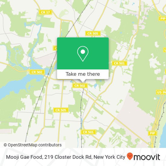 Mapa de Mooji Gae Food, 219 Closter Dock Rd