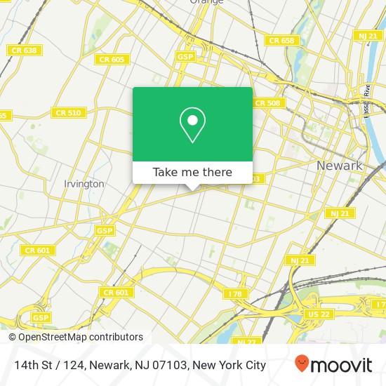 14th St / 124, Newark, NJ 07103 map