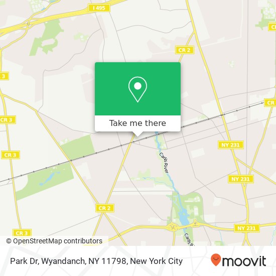 Mapa de Park Dr, Wyandanch, NY 11798