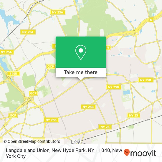 Mapa de Langdale and Union, New Hyde Park, NY 11040