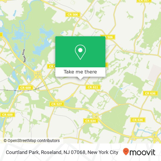 Mapa de Courtland Park, Roseland, NJ 07068