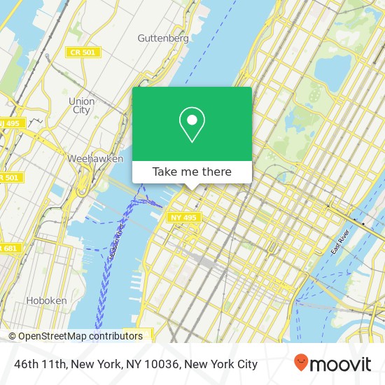 Mapa de 46th 11th, New York, NY 10036