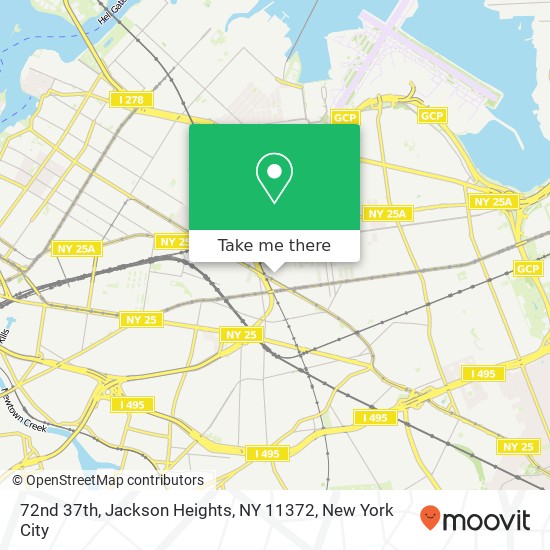 72nd 37th, Jackson Heights, NY 11372 map