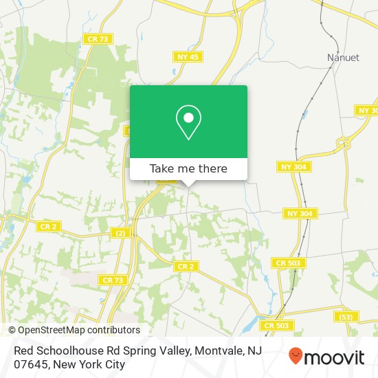 Mapa de Red Schoolhouse Rd Spring Valley, Montvale, NJ 07645