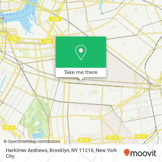 Mapa de Herkimer Andrews, Brooklyn, NY 11216