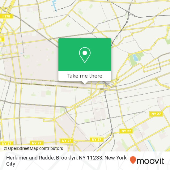 Mapa de Herkimer and Radde, Brooklyn, NY 11233