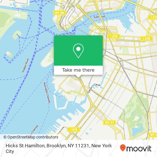 Mapa de Hicks St Hamilton, Brooklyn, NY 11231