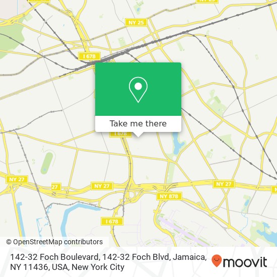 142-32 Foch Boulevard, 142-32 Foch Blvd, Jamaica, NY 11436, USA map