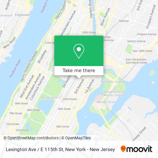 Lexington Ave / E 115th St map