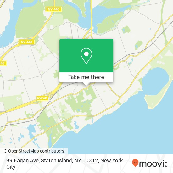 Mapa de 99 Eagan Ave, Staten Island, NY 10312