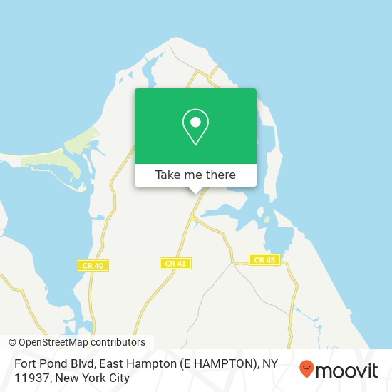 Fort Pond Blvd, East Hampton (E HAMPTON), NY 11937 map