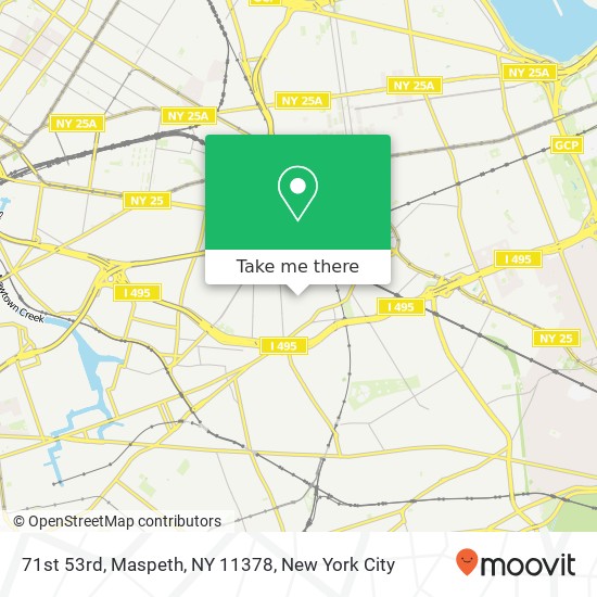 Mapa de 71st 53rd, Maspeth, NY 11378