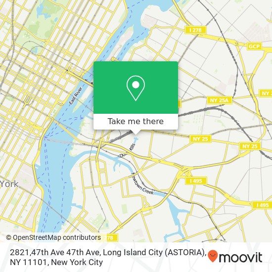 2821,47th Ave 47th Ave, Long Island City (ASTORIA), NY 11101 map