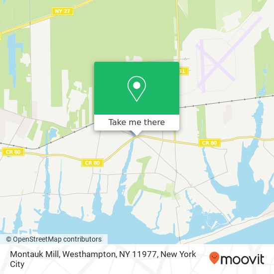 Mapa de Montauk Mill, Westhampton, NY 11977