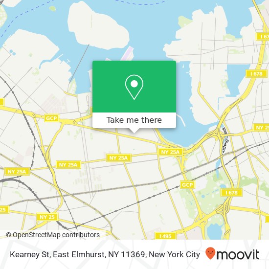 Mapa de Kearney St, East Elmhurst, NY 11369