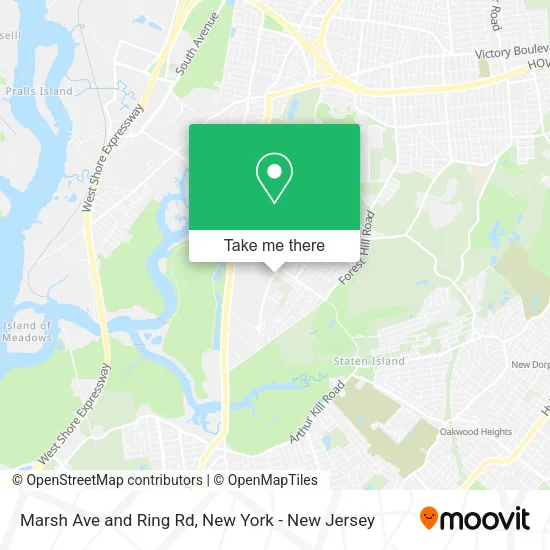 Marsh Ave and Ring Rd map
