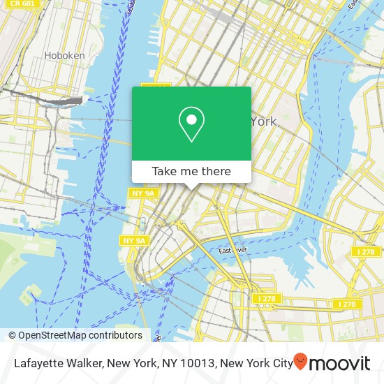 Mapa de Lafayette Walker, New York, NY 10013