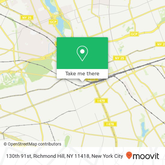 Mapa de 130th 91st, Richmond Hill, NY 11418