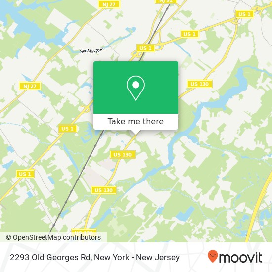 Mapa de 2293 Old Georges Rd, North Brunswick, NJ 08902