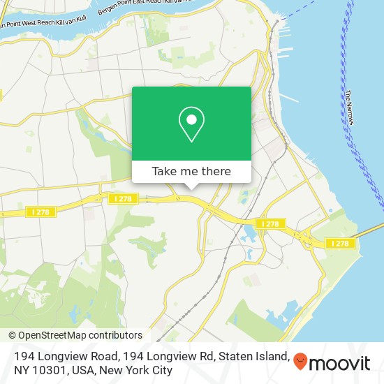 194 Longview Road, 194 Longview Rd, Staten Island, NY 10301, USA map