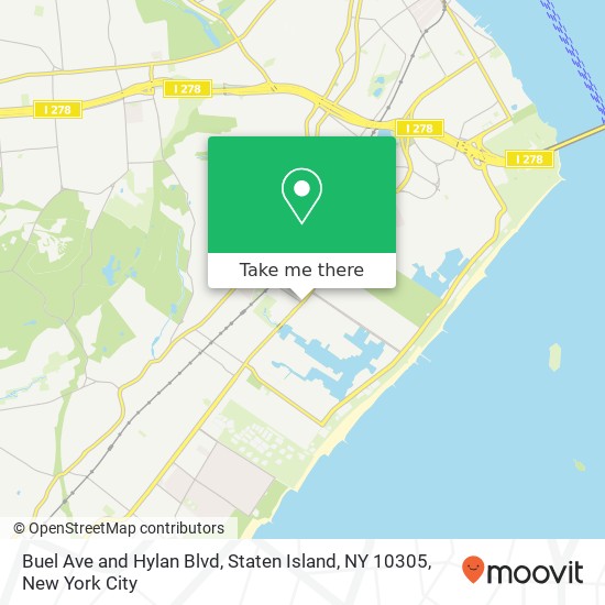 Buel Ave and Hylan Blvd, Staten Island, NY 10305 map