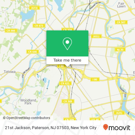 Mapa de 21st Jackson, Paterson, NJ 07503