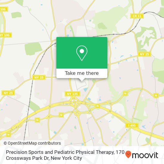 Precision Sports and Pediatric Physical Therapy, 170 Crossways Park Dr map
