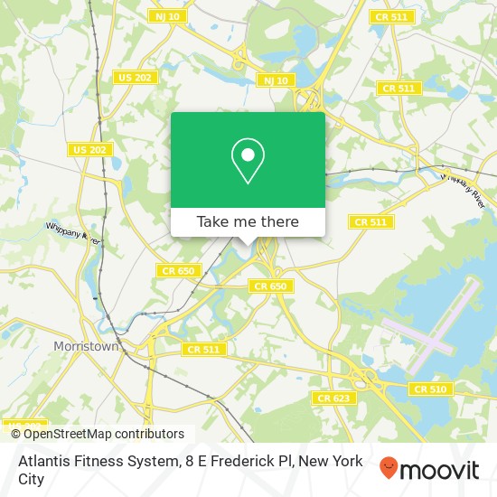 Mapa de Atlantis Fitness System, 8 E Frederick Pl