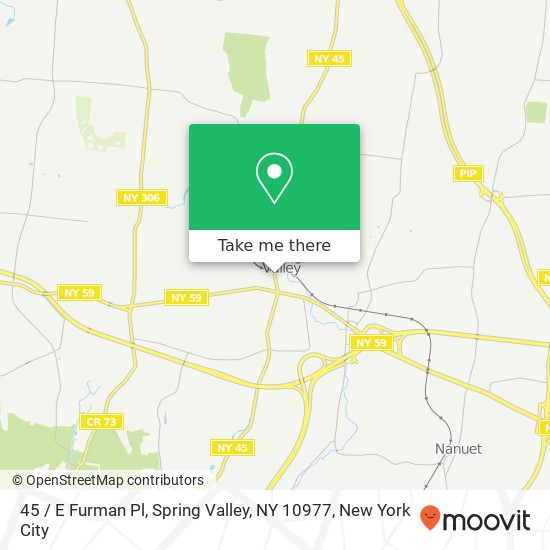Mapa de 45 / E Furman Pl, Spring Valley, NY 10977