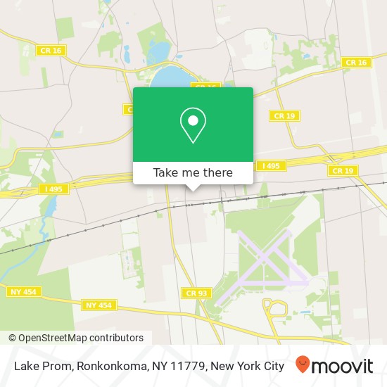 Mapa de Lake Prom, Ronkonkoma, NY 11779