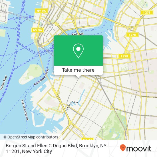 Mapa de Bergen St and Ellen C Dugan Blvd, Brooklyn, NY 11201