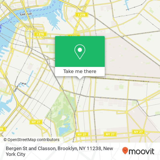 Mapa de Bergen St and Classon, Brooklyn, NY 11238