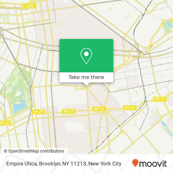 Mapa de Empire Utica, Brooklyn, NY 11213