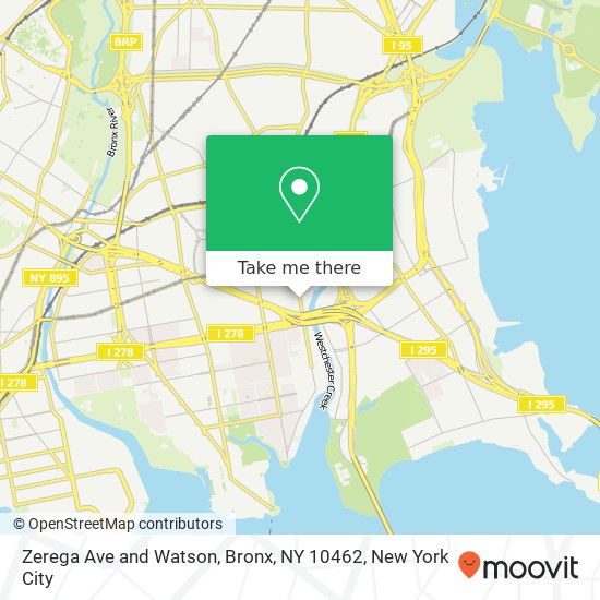 Zerega Ave and Watson, Bronx, NY 10462 map