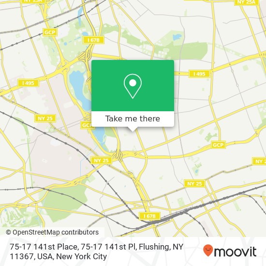 Mapa de 75-17 141st Place, 75-17 141st Pl, Flushing, NY 11367, USA