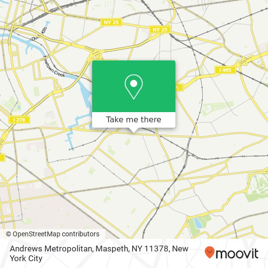 Mapa de Andrews Metropolitan, Maspeth, NY 11378
