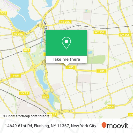 Mapa de 14649 61st Rd, Flushing, NY 11367