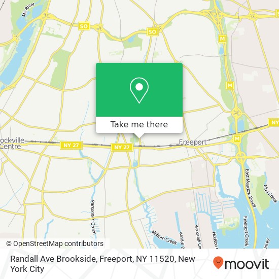 Mapa de Randall Ave Brookside, Freeport, NY 11520