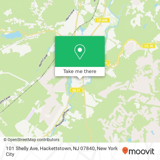 Mapa de 101 Shelly Ave, Hackettstown, NJ 07840